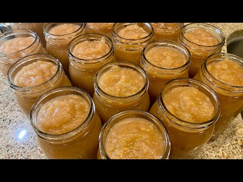 Making &amp; Canning Homemade Applesauce | EASY METHOD | Water Bath Canning |