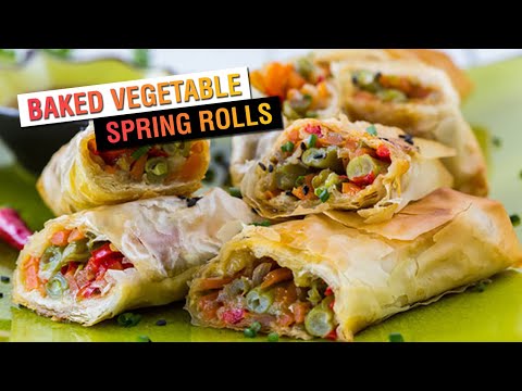 Baked Vegetable Spring Rolls