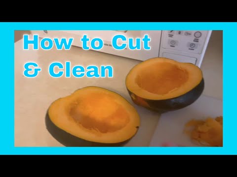 How to cut and clean an ACORN SQUASH