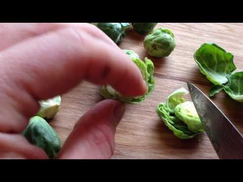 cleaning brussels sprouts