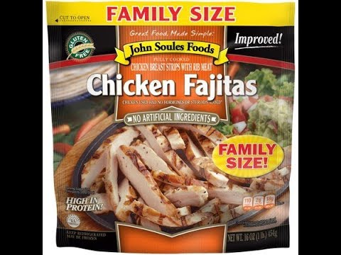 Easy meal prep using John Soules foods chicken fajitas