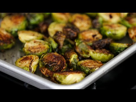 Crispy Charred Roasted Brussel Sprouts With Balsamic Vinegar Recipe