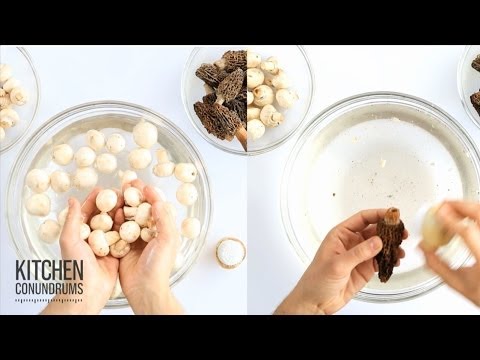 The Fast and Easy Way to Clean Mushrooms - Kitchen Conundrums with Thomas Joseph