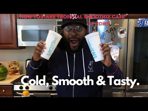 How to Make a Tropical Smoothie Cafe&#039; Smoothie @ Home!! | Secret Ingredient Revealed!