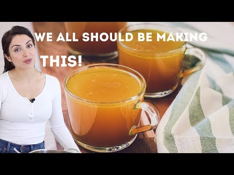 Best Bone Broth Recipe EVER (&amp; Easiest!) + Bone Broth Benefits!!