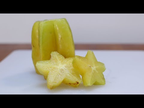 How to Cut and Eat a Star Fruit (Carambola) | Star Fruit Taste Test
