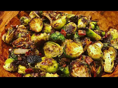 Crispy Brussel Sprouts &amp; Bacon! SO Easy &amp; SO TASTY!