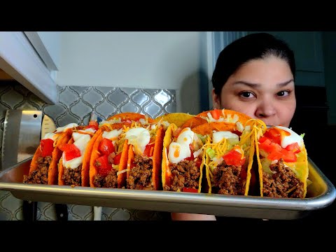 Making Taco Bell crunchy tacos at home EASY #cooking