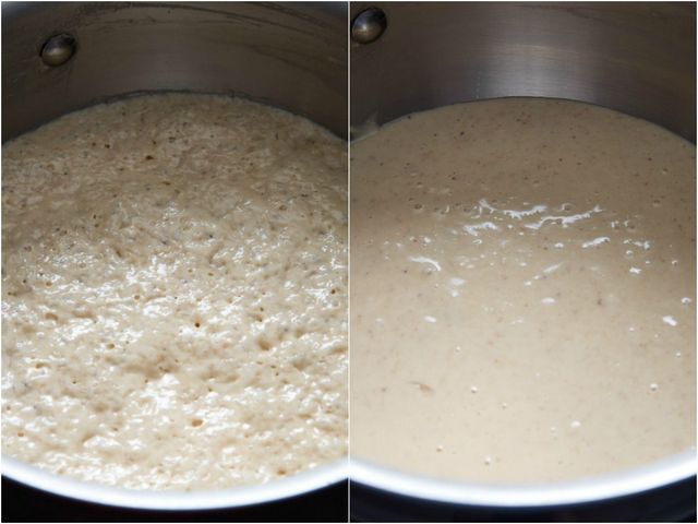 Yeast is foaming