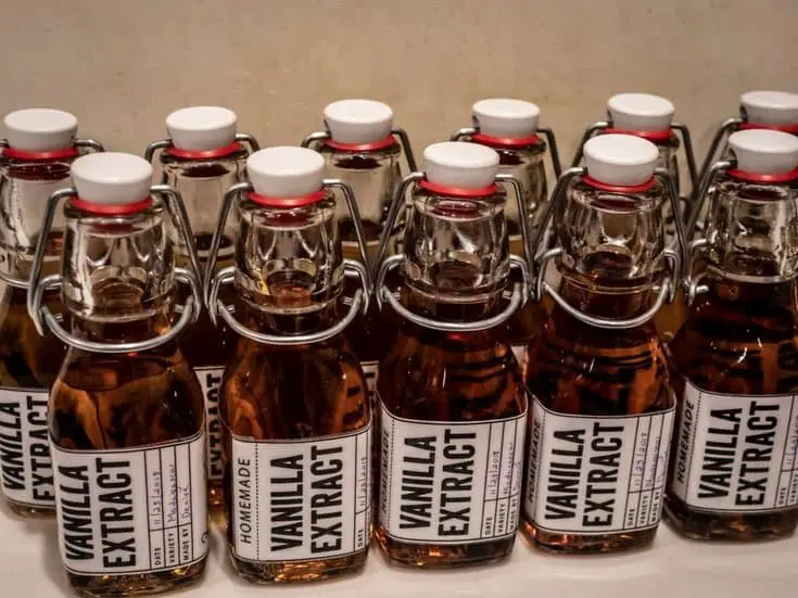 vanilla extract bottles