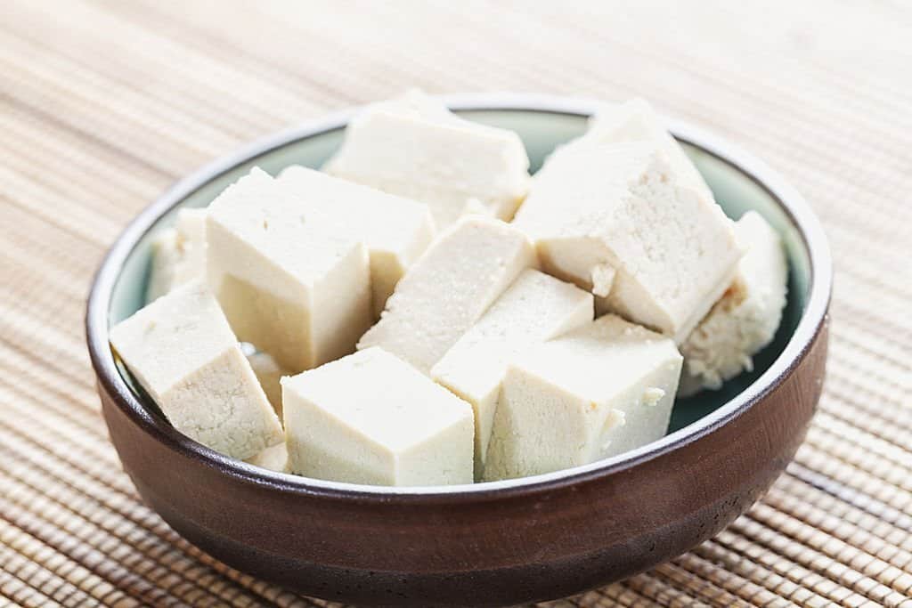 bowl of fresh tofu