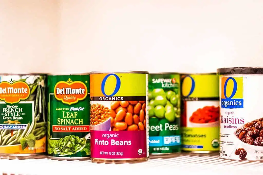 canned food vegetables