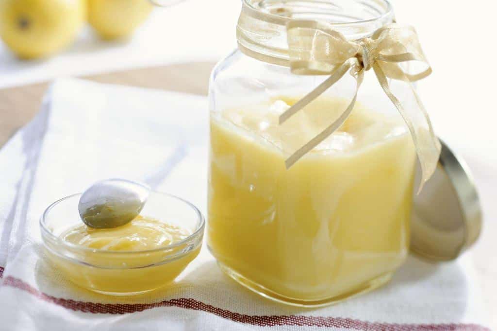 lemon curd in bottle jar