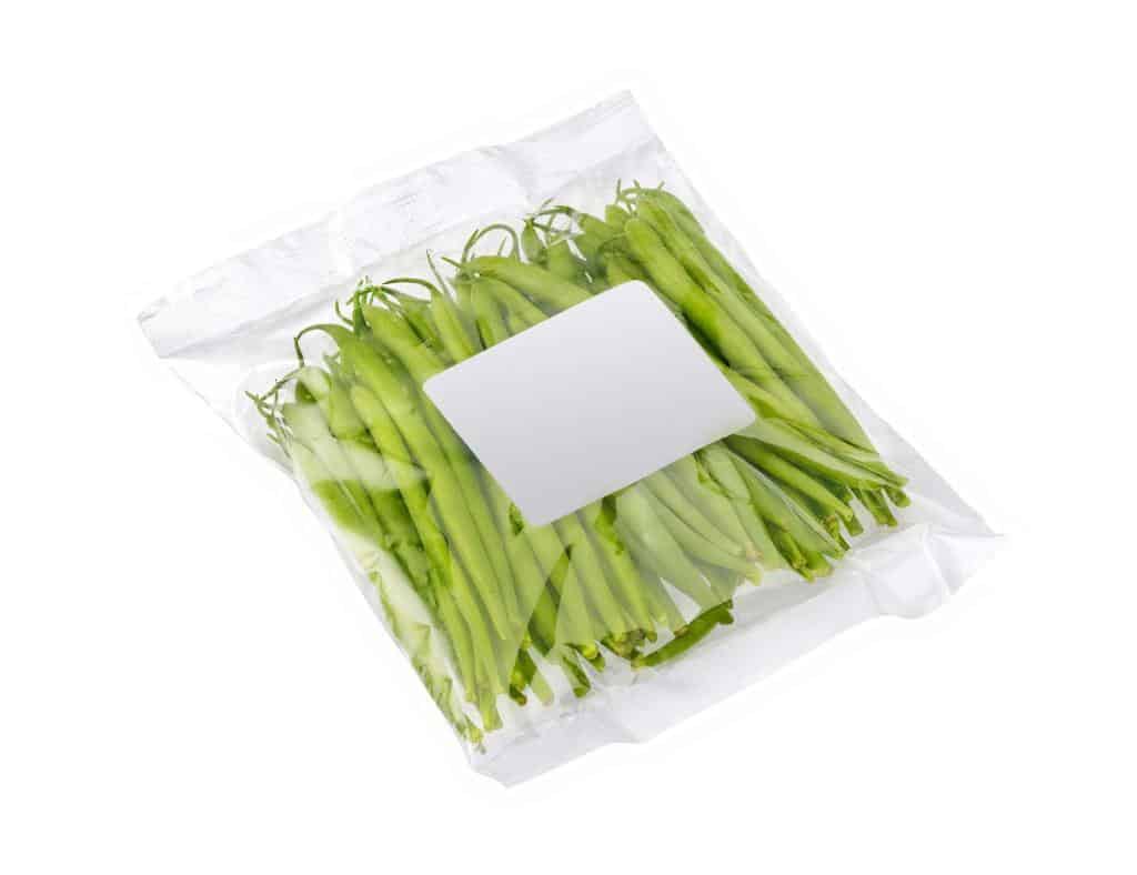 storing green beans in packages