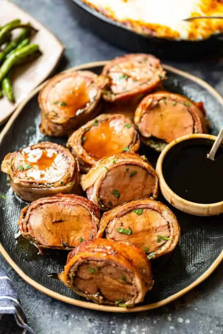 Bacon Wrapped Pork Filet in a Sweet Sour Sauce – Recipe