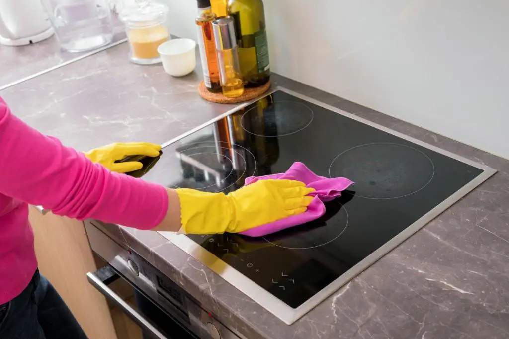 cleaning glass stove top