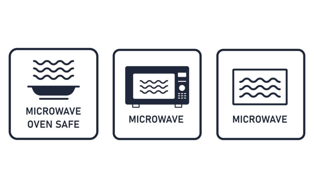 microwave safe label symbols