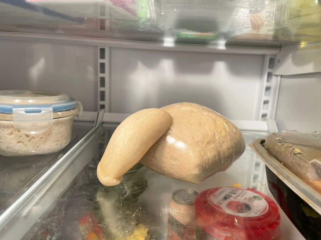 dough in fridge
