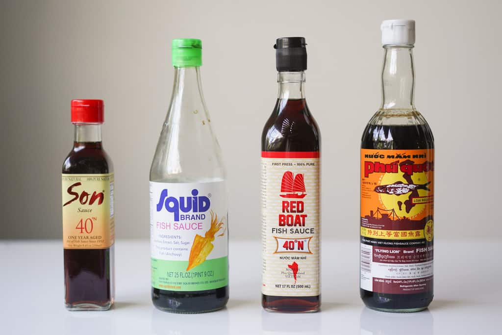 fish sauces in bottle