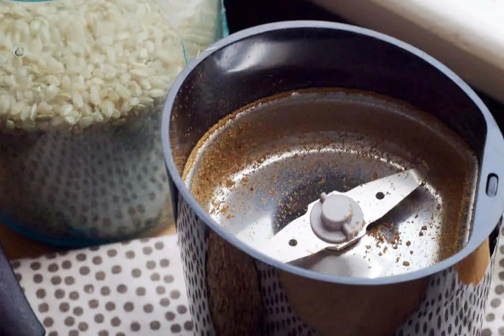 rice clean coffee grinder