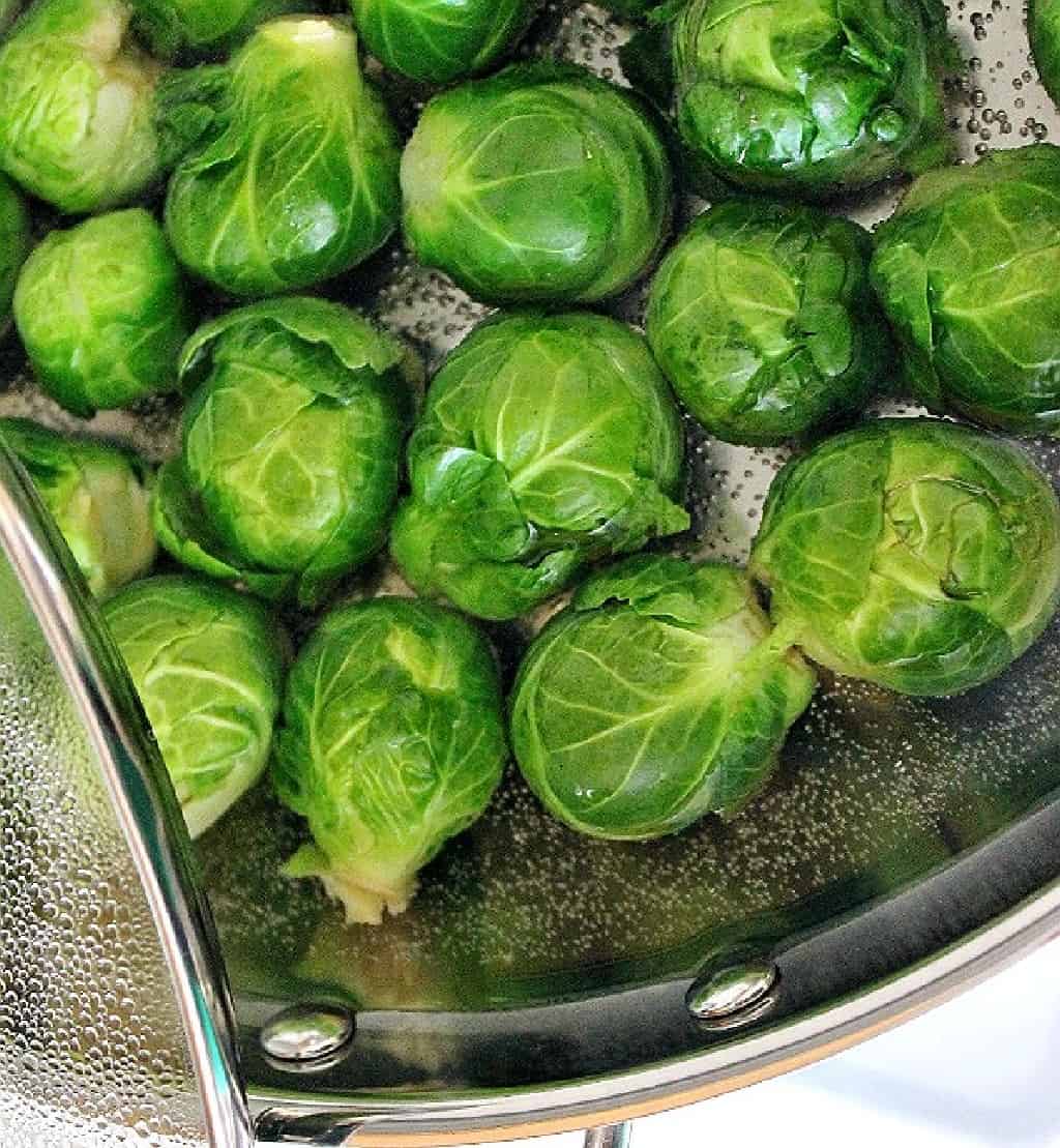 blanching brussels sprout
