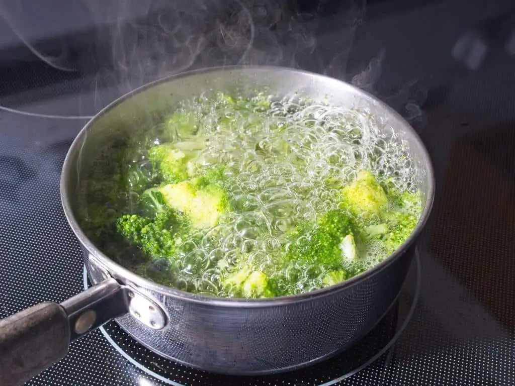 boiling vegetables