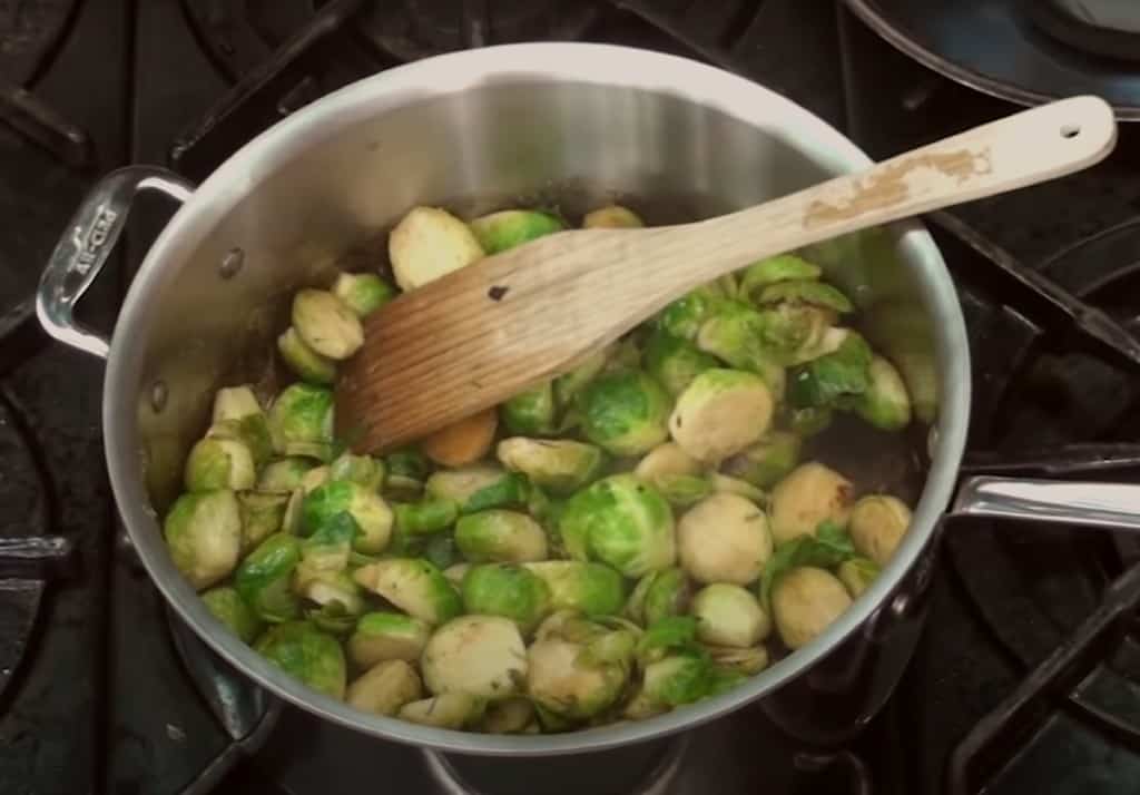 brussels sprouts cooking stove