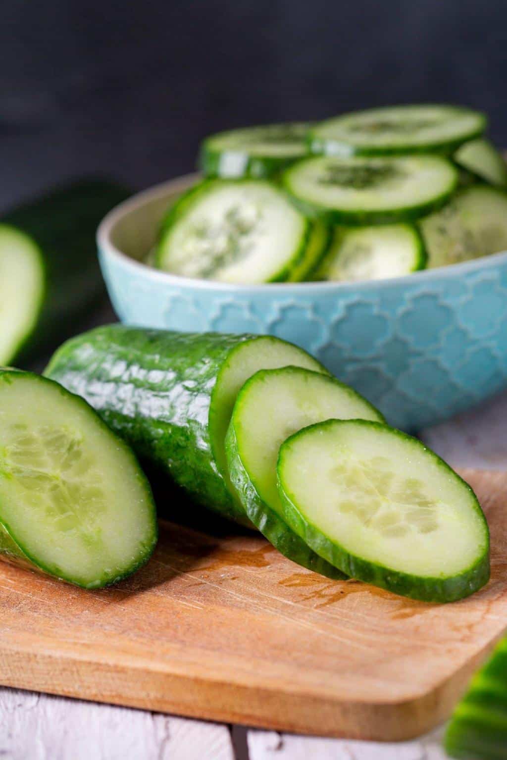 cucumber cut piles