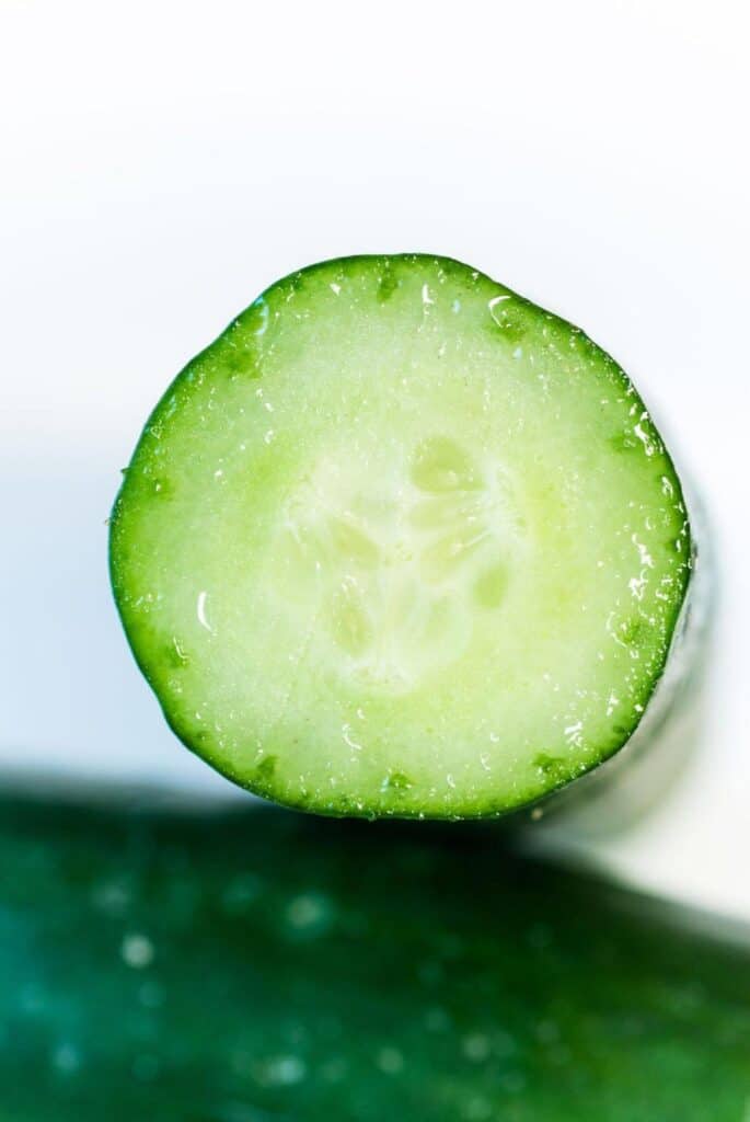 cut cucumber inside