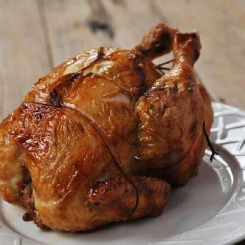 Apple Cider Glazed Rotisserie Chicken