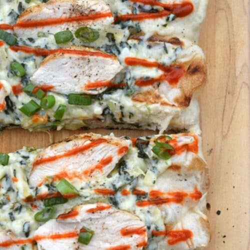 Grilled Flatbread With Chicken Spinach Artichoke