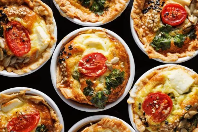 Mini Vegetarian Quiches Stuffed with Spinach, Cherry Tomatoes and Cheese – Recipe