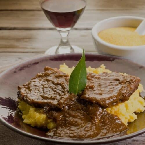 gravy smothered brisket and mashed potatoes