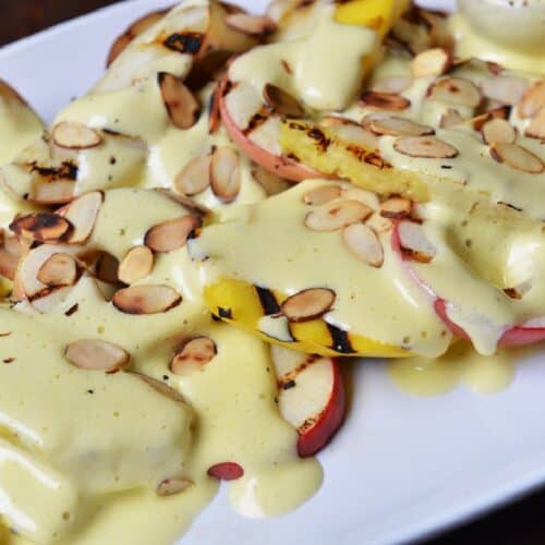 grilled fruits with marsala zabaglione