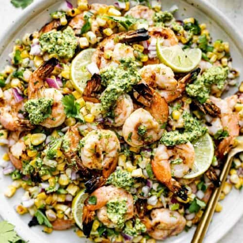 grilled shrimp with jalapeño pesto