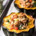 sausage kale stuffed acorn squash grill