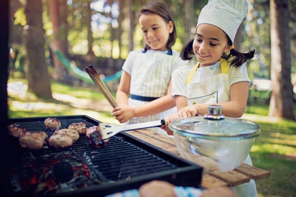 teach kids grilling barbeque