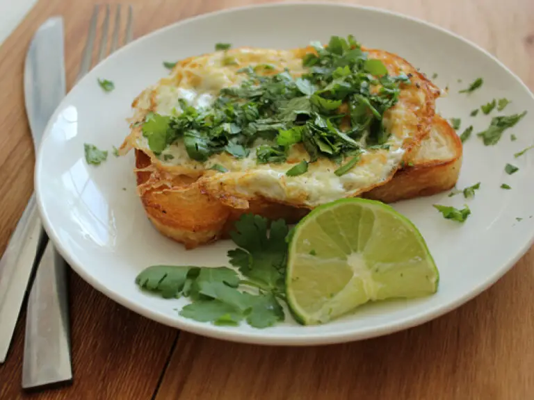 Cilantro and Lime Fried Egg on Toast Recipe