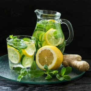 cucumber lemon ginger mint water