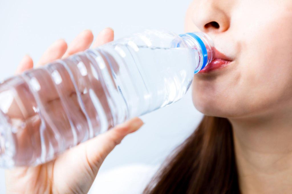 hydration drinking a bottle of water