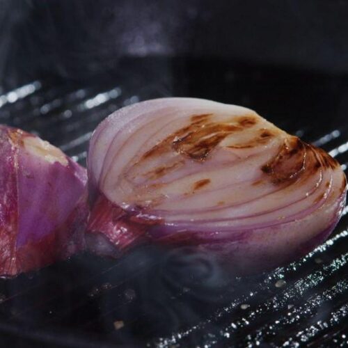 frying red onion blackstone griddle