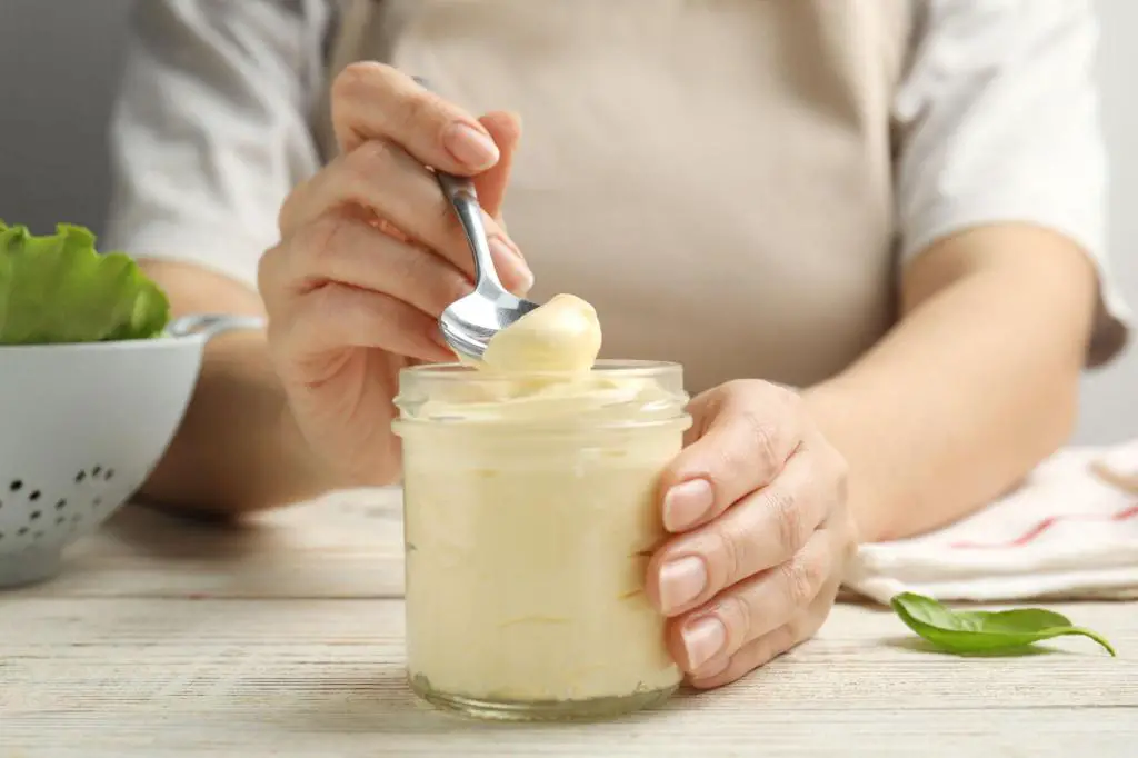 jar of delicious mayonnaise