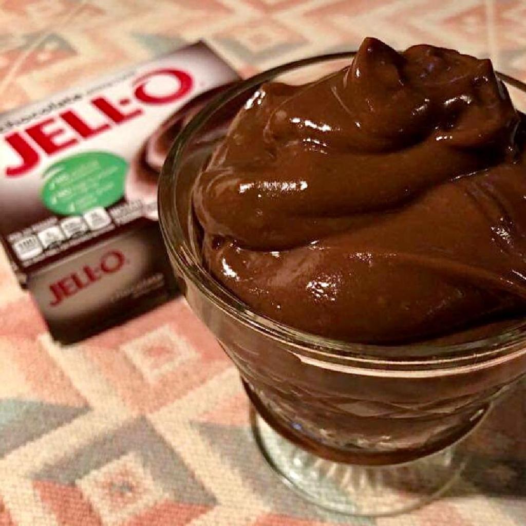 opened jello puding chocolate