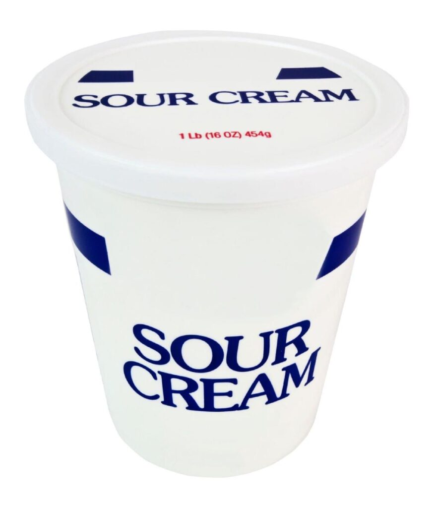 sour cream in packaging