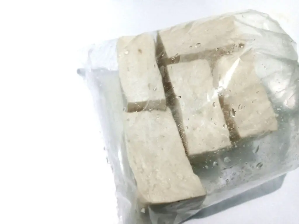 white tofu packaging