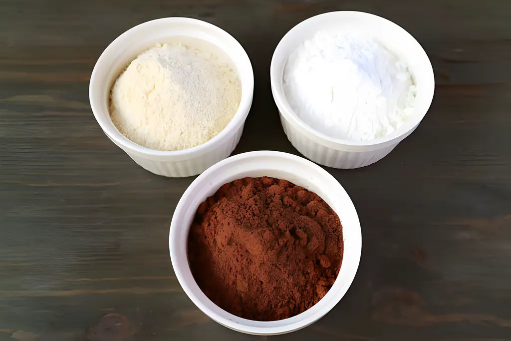 cocoa powder flour instant pudding