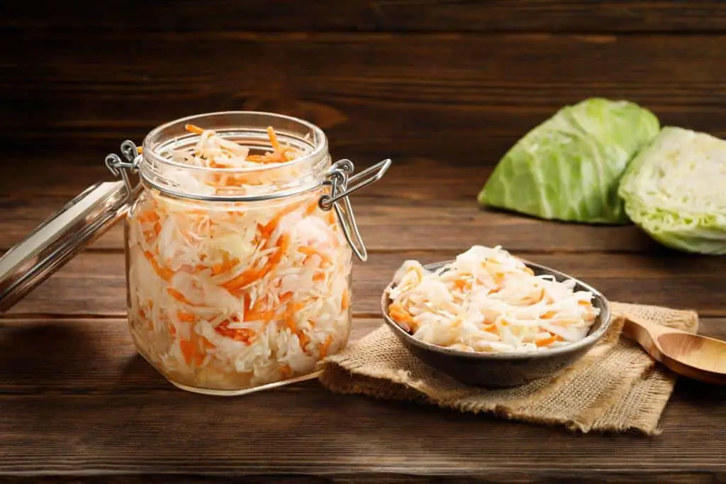 fresh pickled cabbage sauerkraut with carrot