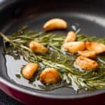 sauteed garlic and rosemary in olive oil