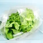 lettuce vegetables in the fridge