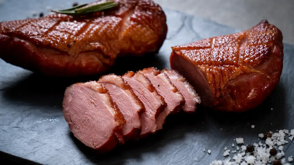 Grilled Duck Breast On Black Slate Plate